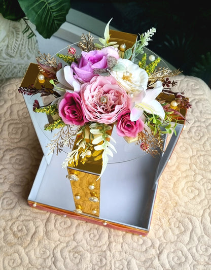 Golden Acrylic Gift Basket